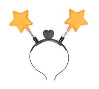 Cerchietto per capelli da concerto di Natale per donne e studenti che si lavano il viso luccicante rimbalzante a forma di stella fasce per capelli con luce a LED, regali di Natale per mamma e papà