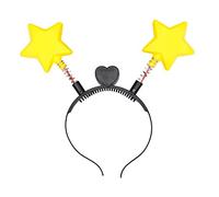 Cerchietto per capelli da concerto di Natale per donne e studenti che si lavano il viso luccicante rimbalzante a forma di stella fasce per capelli con luce a LED, regali di Natale per mamma e papà