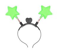 Cerchietto per capelli da concerto di Natale per donne e studenti che si lavano il viso luccicante rimbalzante a forma di stella fasce per capelli con luce a LED, regali di Natale per mamma e papà