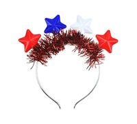 Cerchietto per capelli da concerto di Natale, per donne e studenti, con decorazione a stella scintillante, fasce per capelli con luce a LED