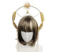 Cerchietto per capelli da donna con corona vergine maria fascia per capelli per matrimonio Boho-tiara copricapo festa copricapo
