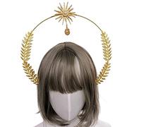 Cerchietto per capelli da donna con corona vergine maria fascia per capelli per matrimonio Boho-tiara copricapo festa copricapo