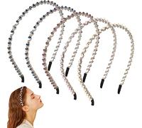Cerchietto per capelli da donna, con cristalli colorati, con strass, con strass, antiscivolo, per donna
