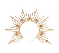 Cerchietto per capelli da donna con fiore da principessa 3-D vergine aureola, gioiello per capelli da donna, elegante fascia per capelli con fiori, per donne e ragazze