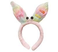Cerchietto per capelli da donna, con occhi 3D, in peluche, per salsiccia, festa di Natale, copricapo per ragazza per lavare il viso, fascia divertente per bambini
