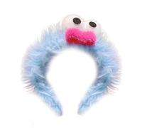 Cerchietto per capelli da donna, con occhi 3D, in peluche, per salsiccia, festa di Natale, copricapo per ragazza per lavare il viso, fascia divertente per bambini