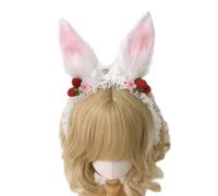 Cerchietto per capelli da donna, con orecchie e clip, per donne e ragazze, da indossare tutti i giorni, per feste di Natale, cosplay, accessori