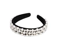 Cerchietto per capelli da donna con perle e strass, accessorio elegante per ogni occasione (serie 10-1)