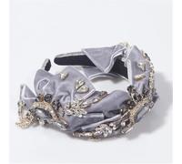 Cerchietto per capelli da donna con perle e strass, accessorio per capelli, bellissimo cerchietto per capelli da fata, in tessuto largo,