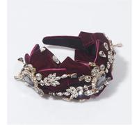 Cerchietto per capelli da donna con perle e strass, accessorio per capelli, bellissimo cerchietto per capelli da fata, in tessuto largo,