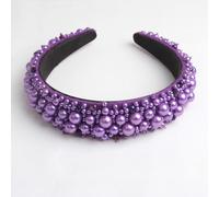 Cerchietto per capelli da donna con perle e strass, elegante accessorio per capelli per ogni occasione (serie 5-4)