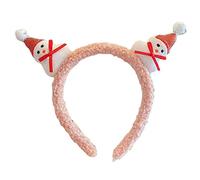 Cerchietto per capelli da donna, con pupazzo di neve e Babbo Natale, cerchietto elastico per capelli, accessorio per foto, accessori per feste