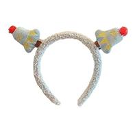 Cerchietto per capelli da donna, con pupazzo di neve e Babbo Natale, cerchietto elastico per capelli, accessorio per foto, accessori per feste