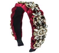 Cerchietto per capelli da donna con strass luccicanti cerchietti per capelli con perline cerchietti per capelli invernali accessori per capelli rossi