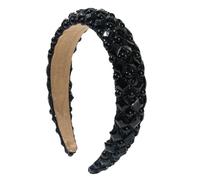 Cerchietto per capelli da donna, design geometrico, con strass e cristalli, accessorio per capelli semplice e alla moda