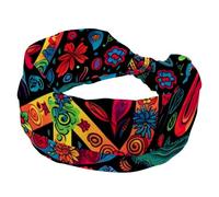 Cerchietto per capelli da donna, elastico per la pace, ampio, annodato, vintage, per uso quotidiano, yoga, allenamento