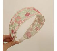 Cerchietto per capelli da donna, fatto a mano, fascia larga, stile etnico, stile vintage, urbano, copricapo ricamato floreale, per ragazze, accessori per capelli, feste, matrimoni