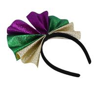 Cerchietto per capelli da donna, grande fiocco con paillettes per donne, per martedì grasso, carnevale, accessorio per donne e ragazze