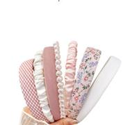 Cerchietto per capelli da donna, in diversi modelli, con perle, largo, antiscivolo, con fermaglio per capelli, imbottito, stile vintage, per ragazze