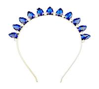 Cerchietto per capelli da donna, in lega con strass colorati in vetro, decorazione scintillante, fascia per capelli da donna per feste di nozze
