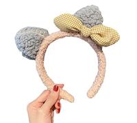 Cerchietto per capelli da donna, in peluche con orecchie di gatto, cerchietto per capelli con orecchie da gattino, fascia per capelli a tema per feste e palcoscenico, per lavare il viso