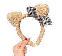 Cerchietto per capelli da donna, in peluche con orecchie di gatto, cerchietto per capelli con orecchie da gattino, fascia per capelli a tema per feste e palcoscenico, per lavare il viso