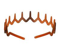 Cerchietto per capelli da donna, in plastica, ondulato, dentato, antiscivolo, con pettine a zig
