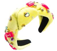 Cerchietto per capelli da donna, in velluto di Natale, estetico, con strass e fascino, copricapo festivo, casual, stile francese