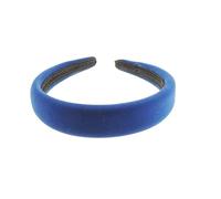 Cerchietto per capelli da donna, leggermente imbottito, in velluto, piatto, per inverno, sera, matrimonio, compleanno, Natale, compleanno, damigella d'onore, accessorio per capelli (blu reale, taglia