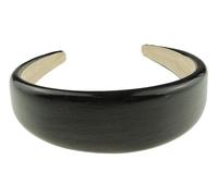 Cerchietto per capelli da donna, per matrimoni, compleanni, Natale, sera, larghezza 4 cm, imbottito, in finta pelle, accessorio per capelli, fascia per capelli (nero)