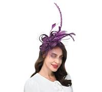 Cerchietto per capelli da donna, per ricevimenti, matrimoni, cocktail, fiori, piume, fermagli per capelli