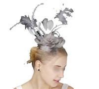 Cerchietto per capelli da donna, per ricevimenti, matrimoni, cocktail, fiori, piume, fermagli per capelli