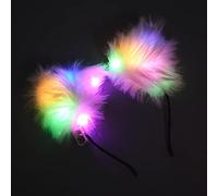 Cerchietto per capelli da donna, semplice e dolce, accessorio per capelli da donna che si illumina per lavare il viso, fascia per capelli con orecchie da gatto, multicolore