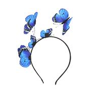 Cerchietto per capelli da donna, stile bohémien, con farfalla e corona, per feste di matrimonio, ballo scolast