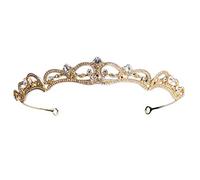Cerchietto per capelli da donna, stile vintage barocco reale, corona nuziale per matrimonio con strass