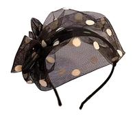 Cerchietto per capelli da donna, vintage, con rosa squisita, per feste di tè, matrimoni, costume da pillbox, cappello da donna, copricapo per funerale/matrimonio