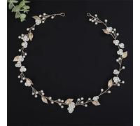 Cerchietto per capelli da sposa con foglie e fiori, accessorio per capelli elegante, per cerimonie e ricevimenti