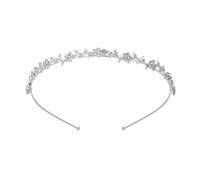 Cerchietto per capelli da sposa, diadema con cristalli glitterati, per matrimonio, argento, fiori, da donna, elegante, fate, corona, tiara, copricapo per donne, ragazze, matrimoni, balli