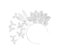 Cerchietto per capelli da sposa malese con elegante fiore e foglie per feste serali estetico cerchietto decorativo corone per capelli