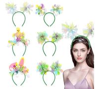Cerchietto per capelli di Pasqua felice vestiti per la testa di Pasqua - accessori per capelli da donna per il giorno di Pasqua - 6X donne orecchie di Pasqua accessori per capelli set per bambina - mu