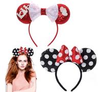 Cerchietto per capelli di topo con orecchie,Cerchietto Ratatouille, Fermacapelli Donna, Cerchietto Minnie, Orecchie Minnie,Una Combinazione Adorabile e Funzionale per Adulti e Giovani