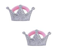Cerchietto Per Capelli Donna 1 Pair Golden Silver Pink Heart Crown Star Princess Headdress Capelli Corde Articoli elastici Fascia Per Capelli (Size : 2)