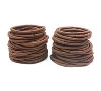 Cerchietto Per Capelli Donna 100 pezzi capelli gratis cravatta scruties Bionda Brown Bands Cavo Grandi donne elastiche Girls Girls Ponytail Supporti Nessun grovido Fascia Per Capelli(BROWNNESS 100PCS)