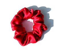 Cerchietto Per Capelli Donna 100% Pure Silk Large Scrunchies Cortops Capel Bands Ties Elastics Ponytail Supporti for le donne Accessori for ragazze 19 momme 3.5 cm Fascia Per Capelli(17 Wine Red)