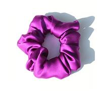 Cerchietto Per Capelli Donna 100% Pure Silk Large Scrunchies Cortops Capel Bands Ties Elastics Ponytail Supporti for le donne Accessori for ragazze 19 momme 3.5 cm Fascia Per Capelli(15 Purple)