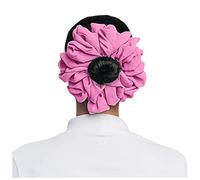 Cerchietto Per Capelli Donna Malasian Mazzo Capelli for capelli for le donne musulmane Chiffon Gomma Band Bella Hijab Volumizzante Scrackie Grandi Accessori for fodera Fascia Per Capelli(Rose Red)