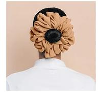 Cerchietto Per Capelli Donna Malasian Mazzo Capelli for capelli for le donne musulmane Chiffon Gomma Band Bella Hijab Volumizzante Scrackie Grandi Accessori for fodera Fascia Per Capelli(Light Brown)