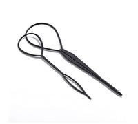 Cerchietto Per Capelli Donna Popolare 1 SET Strumenti di plastica Loop Styling Tools Nero Topsy Clip Clip Clip Capelli Braid Maker Styling Tool Mox Fascia Per Capelli(BK)