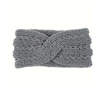 Cerchietto Per Capelli Donna Warm Winter Bandana Fashion Women Elastic Lavern Crochet lavorato a maglia Bandana testa avvolgente Hairband Elegante for capelli accessori Fascia Per Capelli (Size : Gre