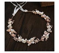 Cerchietto per capelli fatto a mano con conchiglia, fiore, cristallo, perla, tiara da sposa, copricapo, gioielli per capelli da sposa, accessori per capelli da sposa, regalo